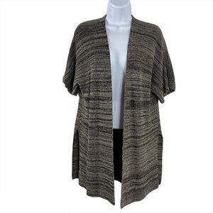 Eileen‎ Fisher Open Cardigan Sweater Knit Short Sle